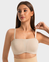Sujetador Bandeau Sin Tirantes Antideslizante de Cobertura Total